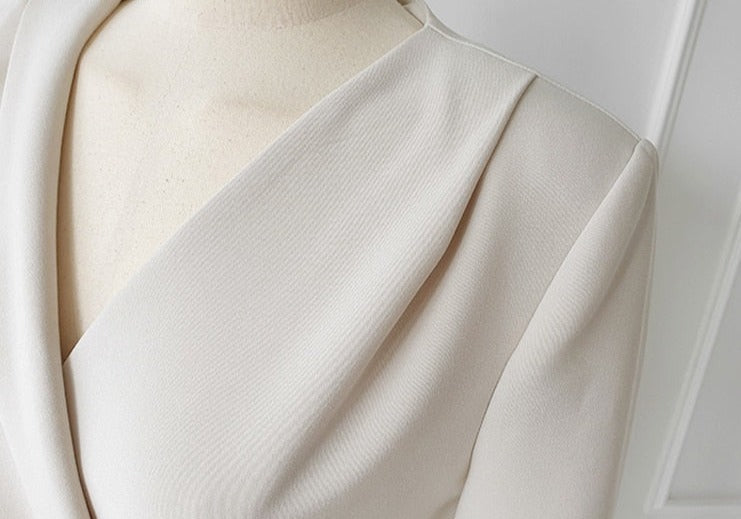 Belted Split Hem Midi Dress