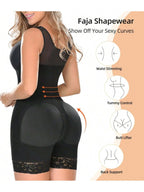 Colombian Full Body Shaper with Zipper – Tummy Control & Butt Lift