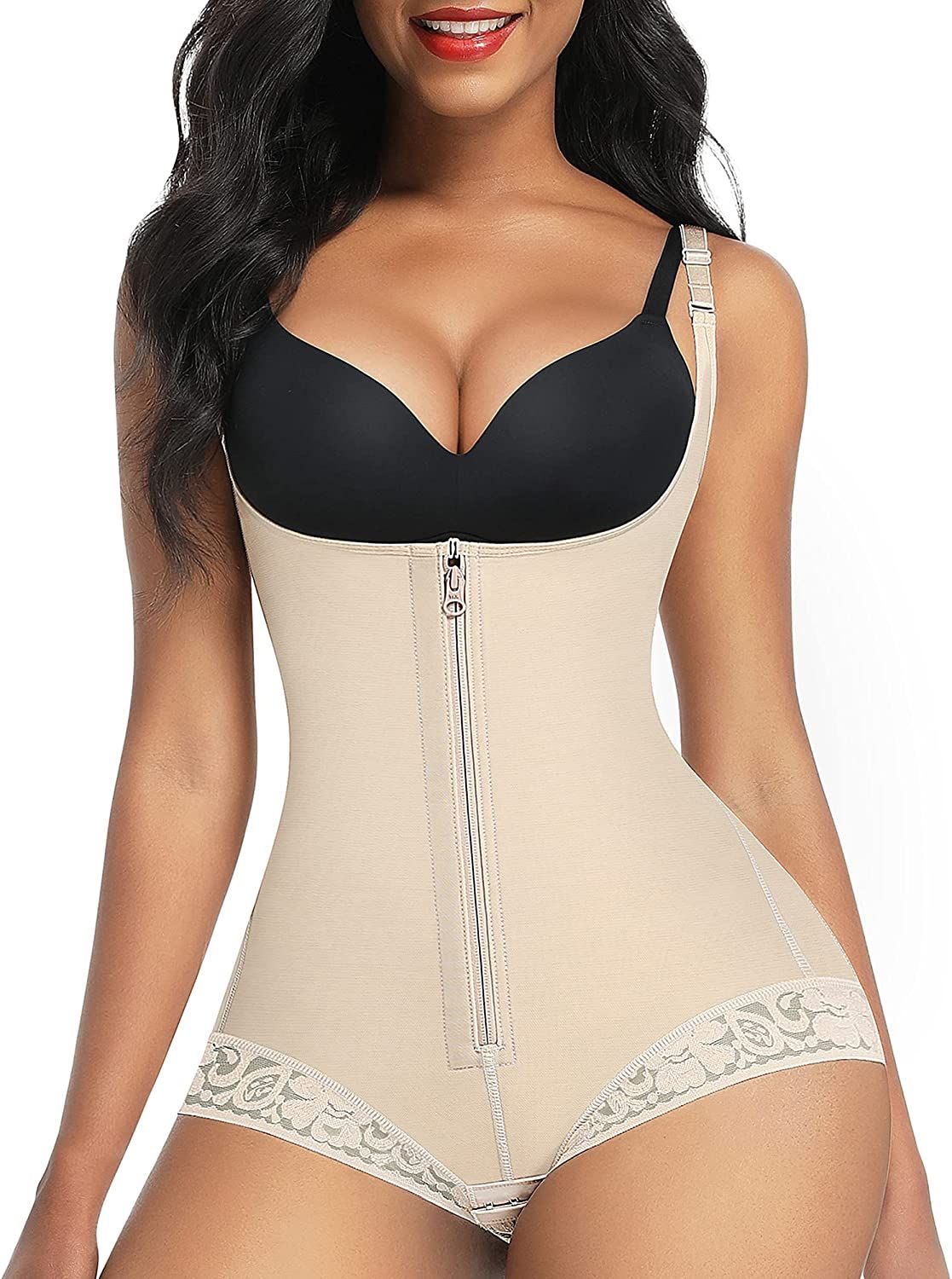 Shapewear for Women Seamless Firm Triple Control Girdle Plus Size Thigh Slimmer Tummy Control Body Shaper