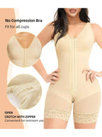 Colombian Full Body Shaper with Zipper – Tummy Control & Butt Lift
