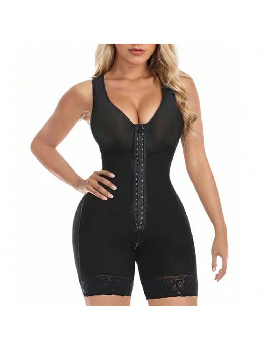 Colombian Full Body Shaper with Zipper – Tummy Control & Butt Lift