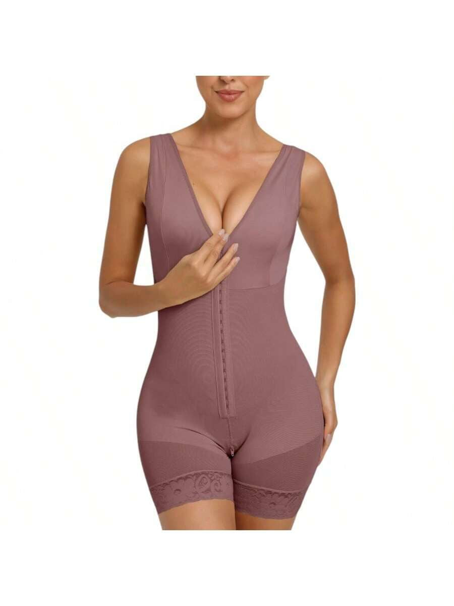 Colombian Full Body Shaper with Zipper – Tummy Control & Butt Lift