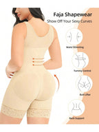 Colombian Full Body Shaper with Zipper – Tummy Control & Butt Lift